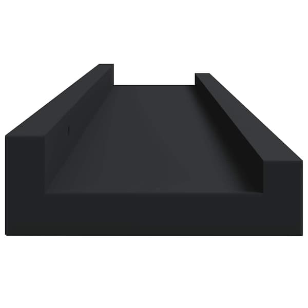 vidaXL væghylder til billeder, 2 stk., sort, 80x9x3 cm, MDF