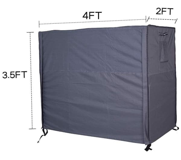 Vedskydd 122x61x105cm utan ram