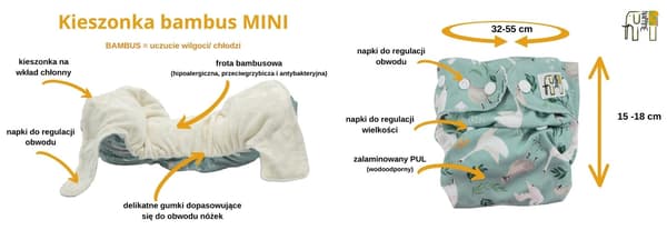 NappiMe MINI LOMME BAMBUS PEACOCK Vaskbare bleer