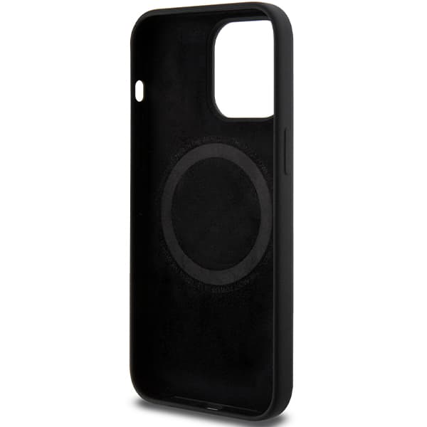 BMW M Silikone Mønster MagSafe Etui til iPhone 15 Pro Max, Sort