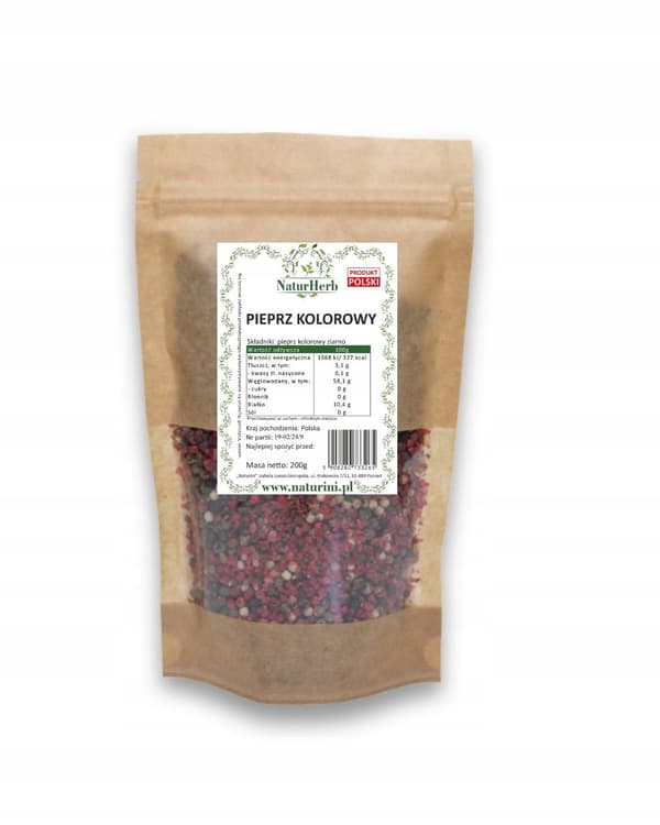 Färgade pepparkorn 50g Naturini