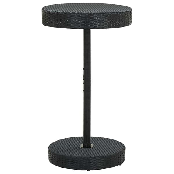 vidaXL 3-delt barsæt med hynder, sort polyrattan