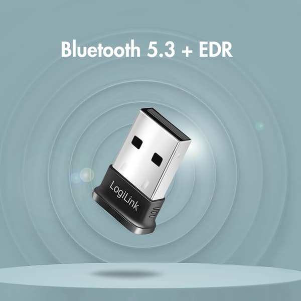 Bluetooth 5.3 USB-A -sovitin, kantama jopa 20 m, LED-valolla - LogiLink, BT0066