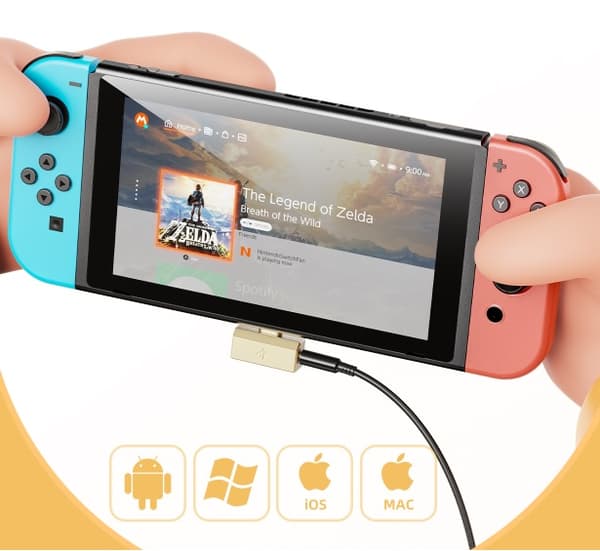 FiiO x SNOWSKY Tiny A - silver - Hörlursförstärkare med DAC (USB-C + 3.5mm port)