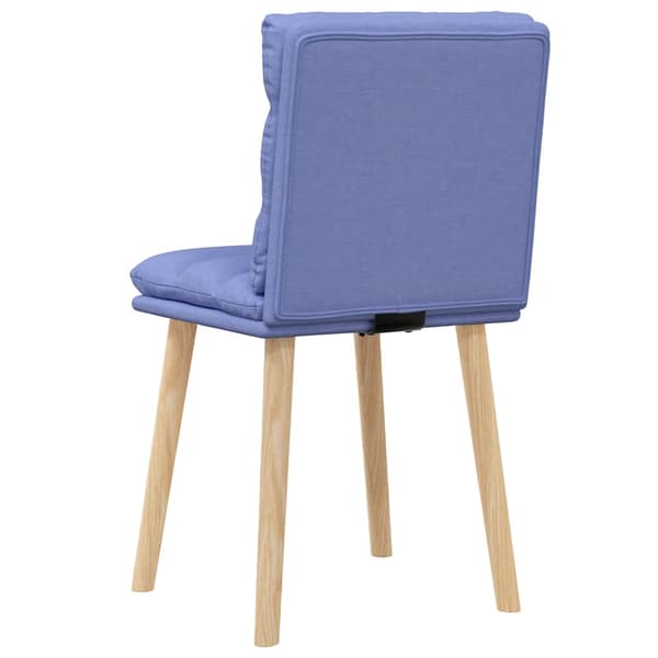 vidaXL Matstolar 2 st denimblått tyg