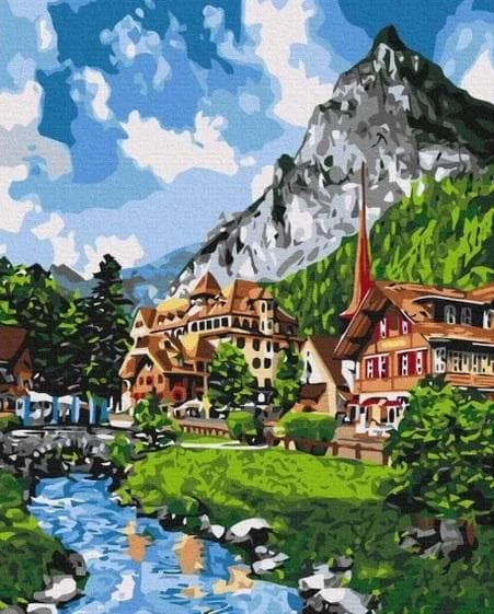 Maleri efter tal - Landskab 40x50cm