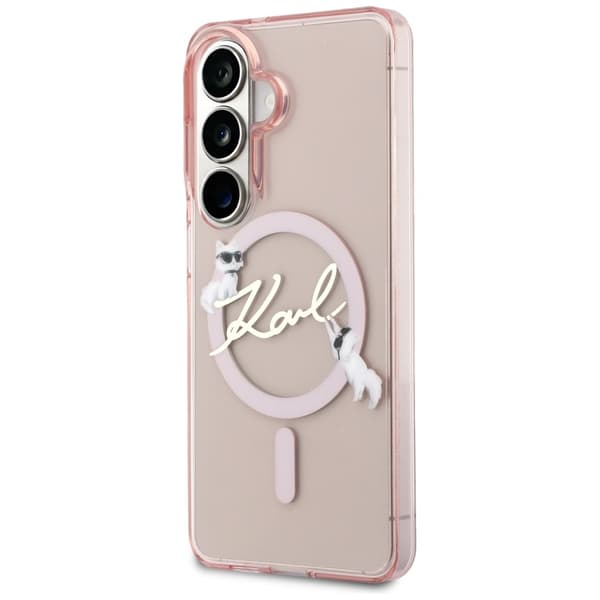 Karl Lagerfeld IML KC Script MagSafe-etui til Samsung Galaxy S26 Pink
