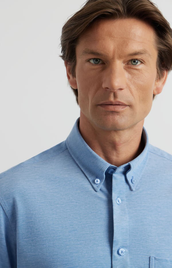 Slim fit strikskjorte M