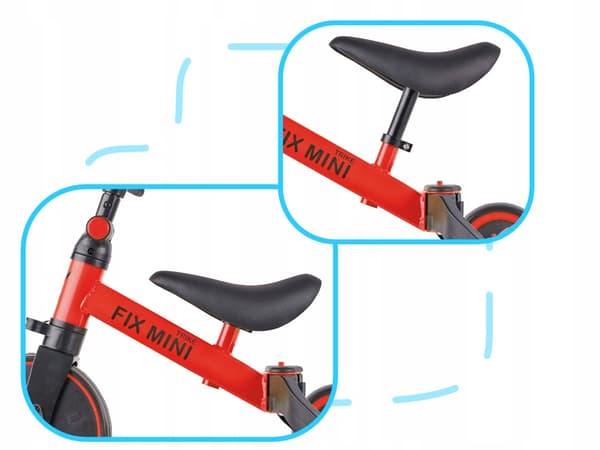 3-i-1 Trike Fix Mini Balancecykel til Børn Rød