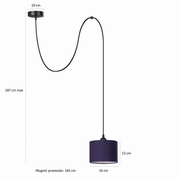 Tornado PAM1-lampa, marinblå