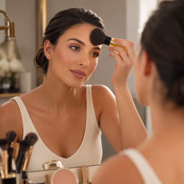 Makeupbørste til blush, bronzer, løs pudder og mineralfoundation