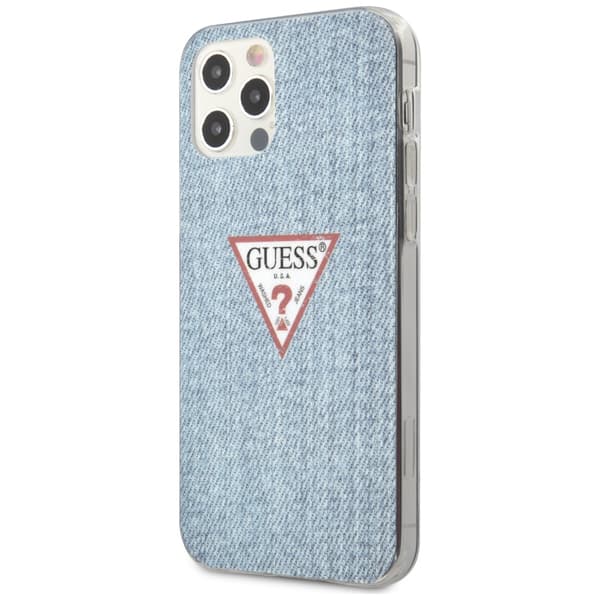 Guess Jeans Collection-skal till iPhone 12 Pro Max, blå/ljusblå