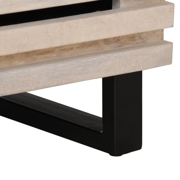 vidaXL sengebord 40x34x46 cm bleget mangotræ
