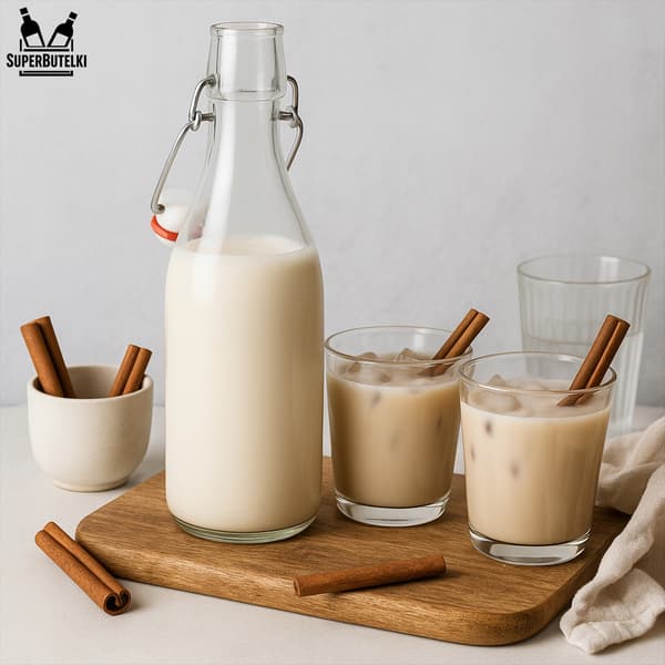 500 ml pyöreä maitopullo mekaanisella sulkimella