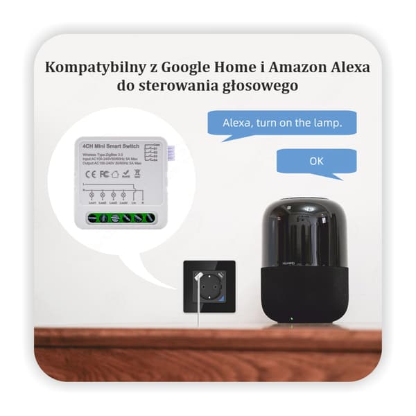 TUYA 4-kanals Zigbee-belysningscontroller