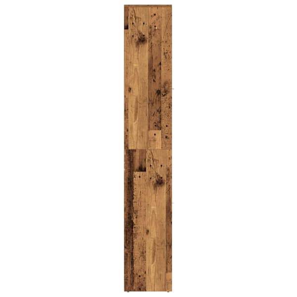 vidaXL badeværelsesskab, antik træ, 30x30x183,5 cm