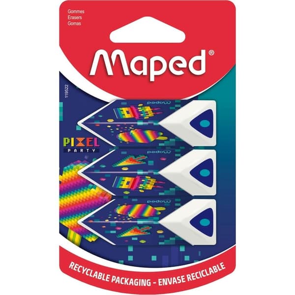 Pixel Pyramid Viskelæder 3 stk. MAPED