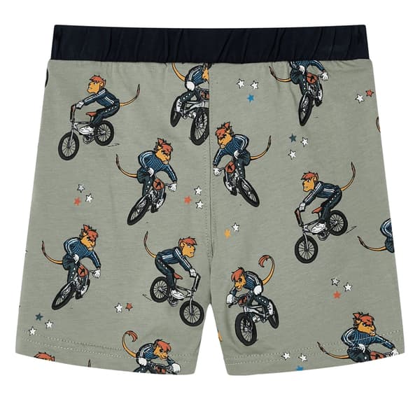 Børnepyjamas med korte ærmer, lys khaki, 104