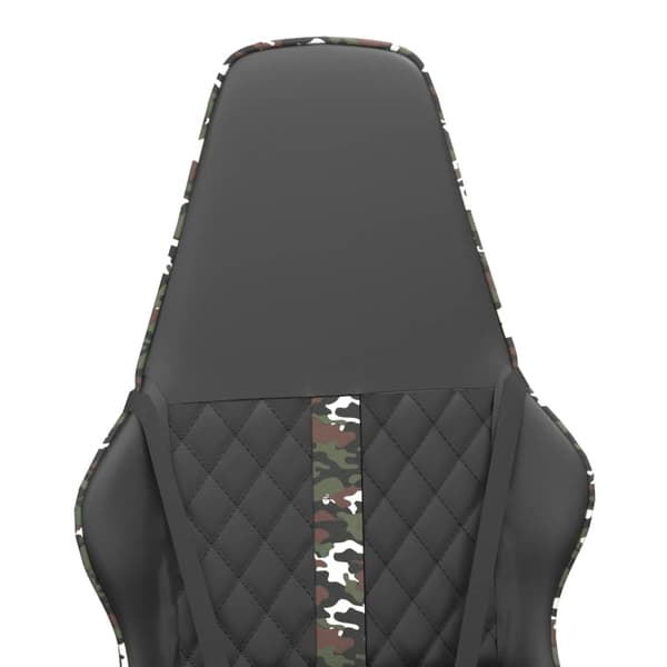 vidaXL gamingstol, sort og camouflage, kunstlæder