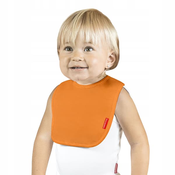 Orange bomullshaklapp för baby och barn för matning