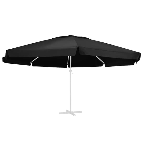 vidaXL haveparasolovertræk, sort, 600 cm