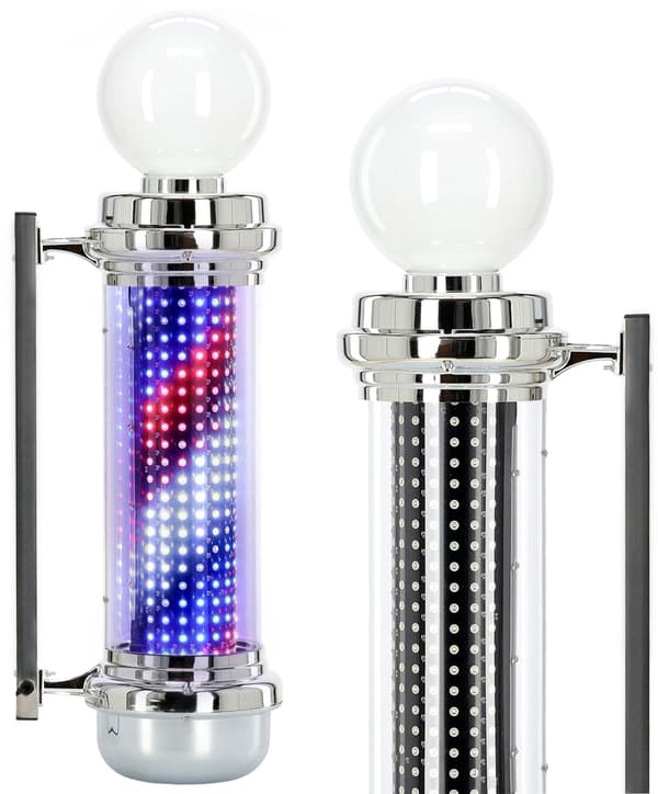 Kattovalaisinpylväs LED-parturilamppu parturikyltti mainossalonki 88 cm