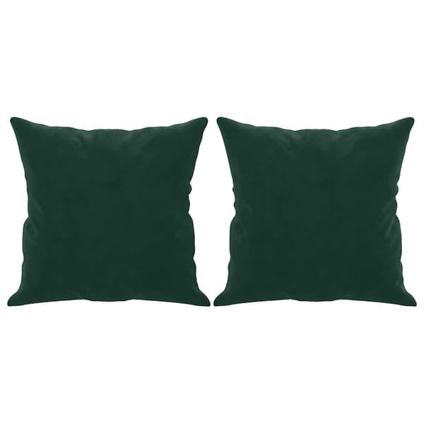 vidaXL 2-sitssoffa med kuddar, mörkgrön, 120 cm, sammet