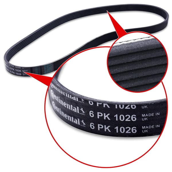 CONTITECH 6 PK 1026 K1 Multi-V remsæt (med strammer)