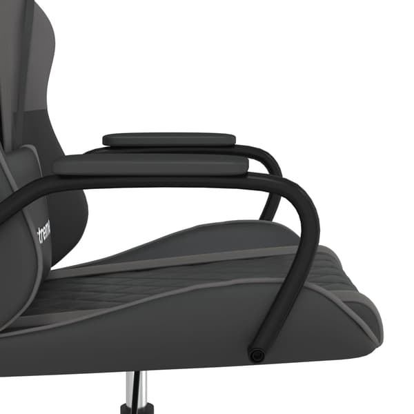 vidaXL Gamingstol, svart och grå, konstläder