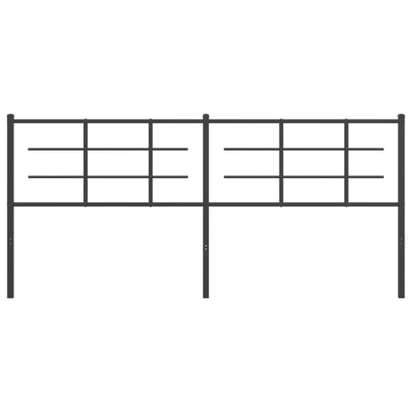 vidaXL metalsengegavl, sort, 193 cm