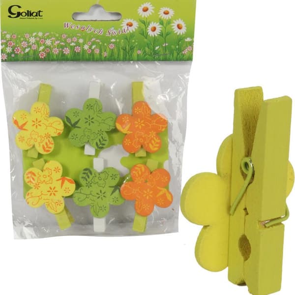 TRÆKLIPS TIL BLOMSTER 6 STK. 4,5 CM PÅSKE FORÅR