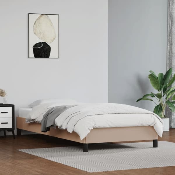 vidaXL sengestel cappuccino 90x200 cm kunstlæder