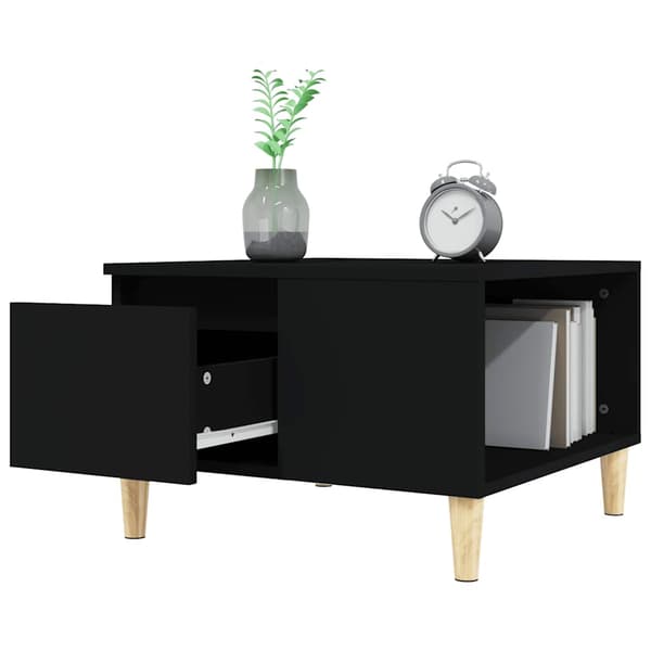 vidaXL sofabord, sort, 55x55x36,5 cm, træbaseret materiale