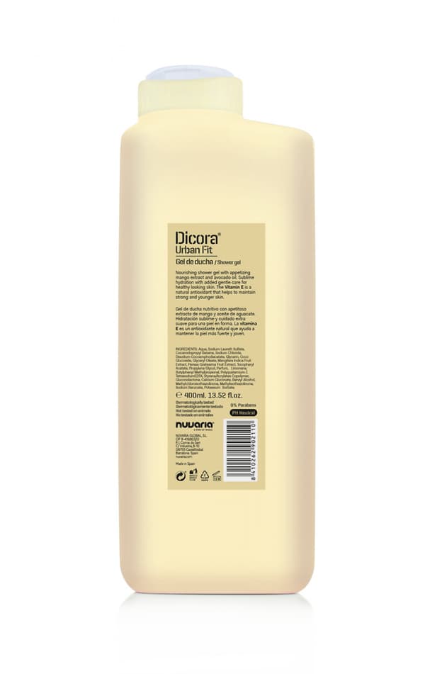 Dicora Urban Fit suihkugeeli E-vitamiini mango ja avokado (400 ml)