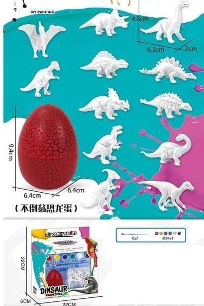 Dinosaurus maalattavaksi munassa