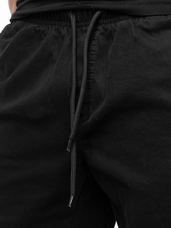 Jigga Crown Stitch Sort/Hvide Store Joggingbukser