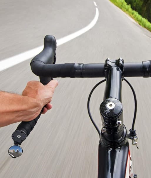 Mini backspegel för cykel, 360° vridbar, fällbart styre