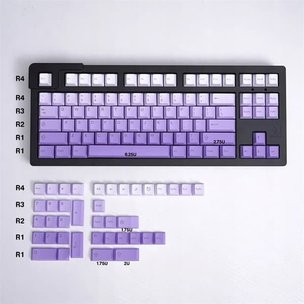 Taster til mekanisk tastatur PBT-profil Cherry 125 stk. Gradient TP
