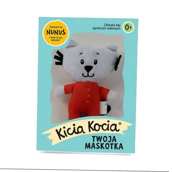 Kissa-nunnapehmolelu laatikossa 15 cm