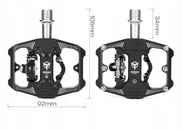 GEWAGE Dobbeltfunktions SPD Aluminium Platform Cykelpedaler Blå