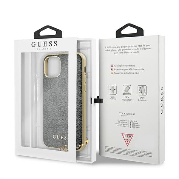 Guess 4G Charms Collection-etui til iPhone 11 / Xr, grå
