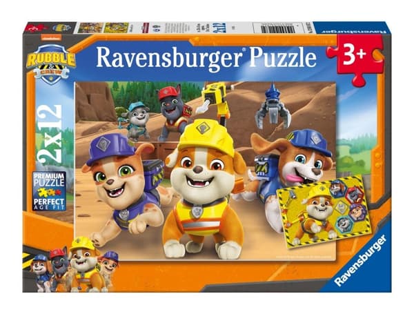 2D-pussel för barn: Rubble och hans besättning 2x12 bitar