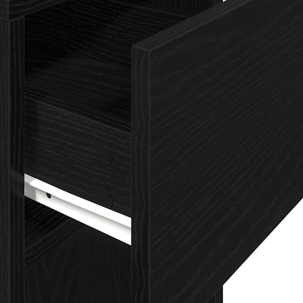 vidaXL computerstativ med skuffe sort 30x44x74 cm