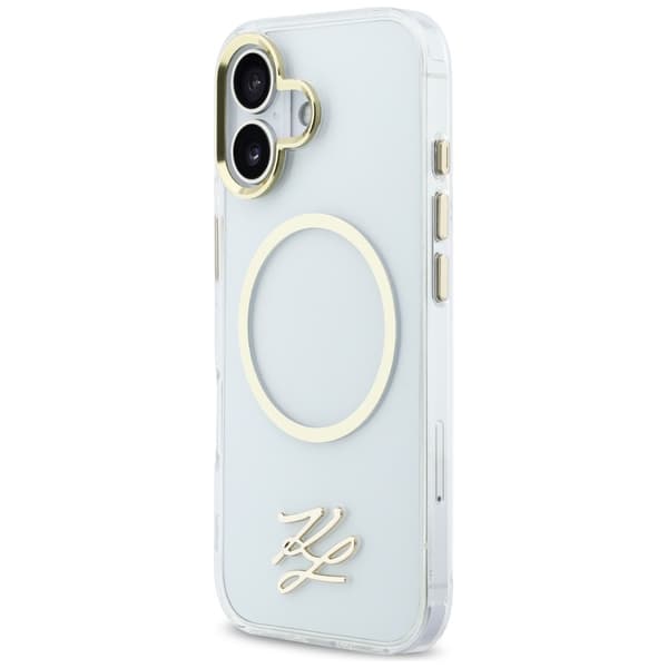 Karl Lagerfeld IML KL Script Logo MagSafe-etui til iPhone 17 – klart