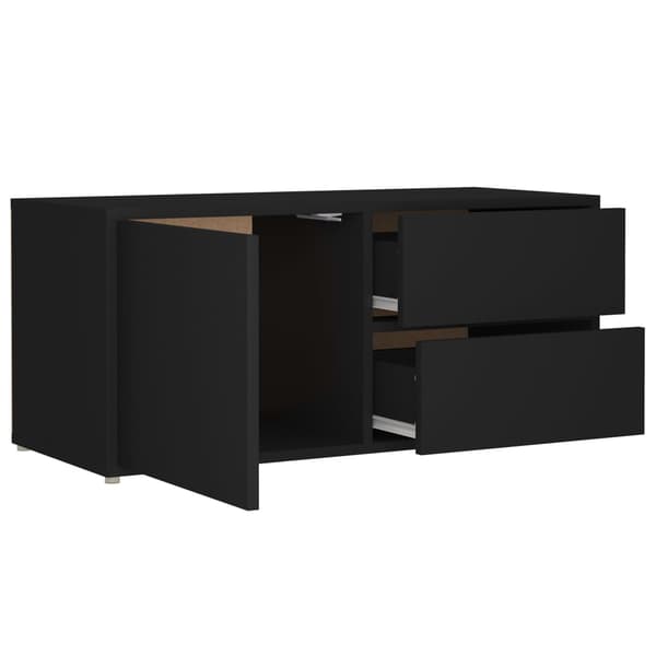 vidaXL TV-skab sort 80x34x36 cm spånplade