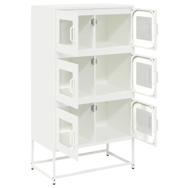 vidaXL kommode hvid 68x39x123 cm stål