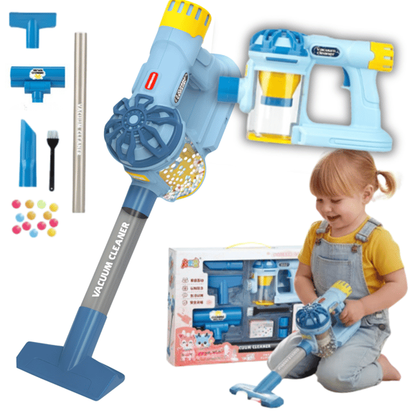 Blå vertikal dammsugare för barn