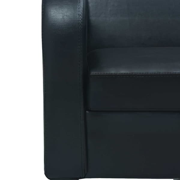 vidaXL 2-personers sofa, kunstlæder, sort
