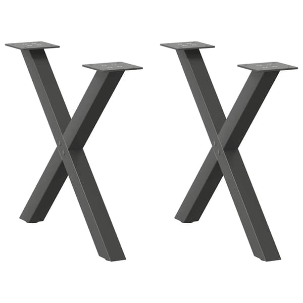 vidaXL X-formede sofabordsben 2 stk. antracit