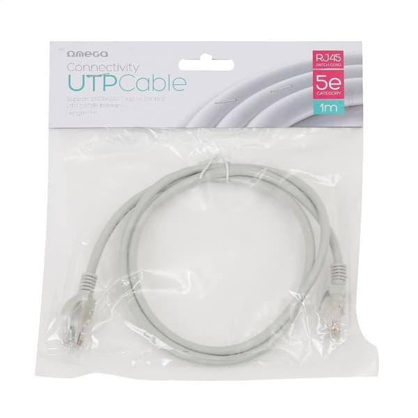 OMEGA NETVÆRKSKABEL UTP PATCHKABLET CAT5e RJ45 1M [43658]